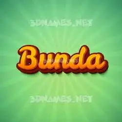 bunda in Green Rays style - 3D name wallpaper
