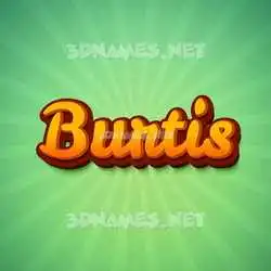 burtis in Green Rays style - 3D name wallpaper