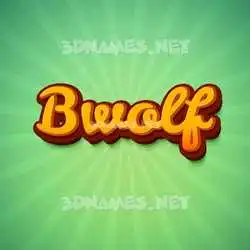 bwolf in Green Rays style - 3D name wallpaper
