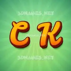c k in Green Rays style - 3D name wallpaper
