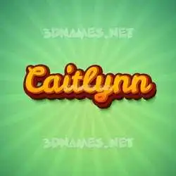 caitlynn in Green Rays style - 3D name wallpaper