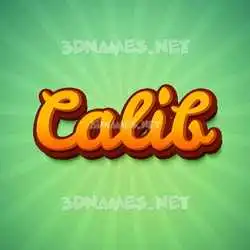 calib in Green Rays style - 3D name wallpaper