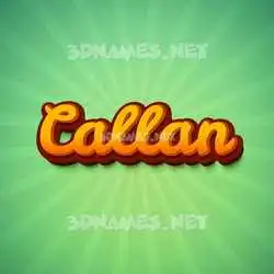 callan in Green Rays style - 3D name wallpaper