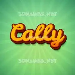 cally in Green Rays style - 3D name wallpaper