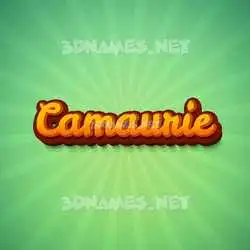 camaurie in Green Rays style - 3D name wallpaper