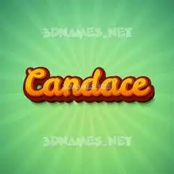 candace in Green Rays style - 3D name wallpaper