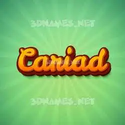 cariad in Green Rays style - 3D name wallpaper