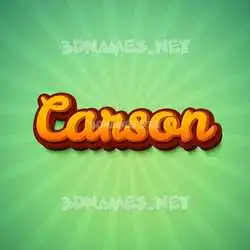 carson in Green Rays style - 3D name wallpaper