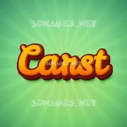 carst in Green Rays style - 3D name wallpaper