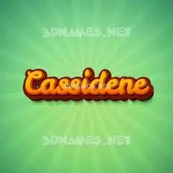 cassidene in Green Rays style - 3D name wallpaper