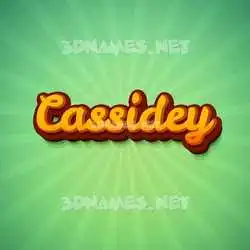 cassidey in Green Rays style - 3D name wallpaper