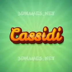 cassidi in Green Rays style - 3D name wallpaper
