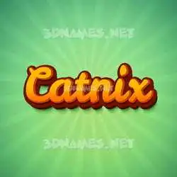 catnix in Green Rays style - 3D name wallpaper