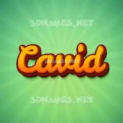 cavid in Green Rays style - 3D name wallpaper
