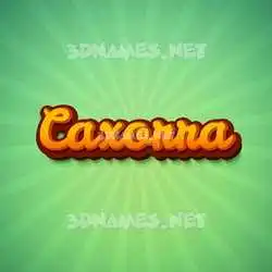 caxorra in Green Rays style - 3D name wallpaper
