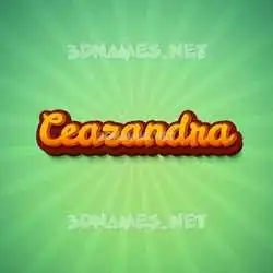 ceazandra in Green Rays style - 3D name wallpaper