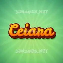 ceiara in Green Rays style - 3D name wallpaper