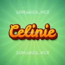 celinie in Green Rays style - 3D name wallpaper