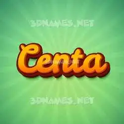 centa in Green Rays style - 3D name wallpaper