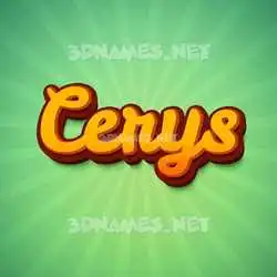 cerys in Green Rays style - 3D name wallpaper