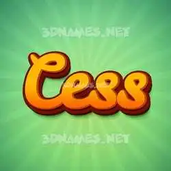 cess in Green Rays style - 3D name wallpaper