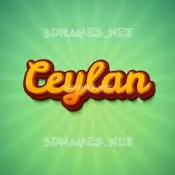 ceylan in Green Rays style - 3D name wallpaper
