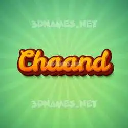 chaand in Green Rays style - 3D name wallpaper