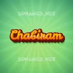 chabiram in Green Rays style - 3D name wallpaper