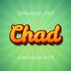 chad in Green Rays style - 3D name wallpaper
