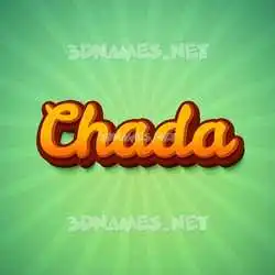 chada in Green Rays style - 3D name wallpaper