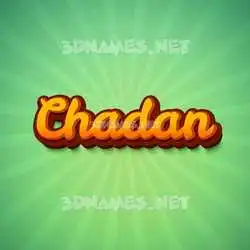 chadan in Green Rays style - 3D name wallpaper