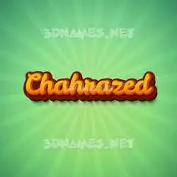 chahrazed in Green Rays style - 3D name wallpaper