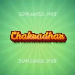 chakradhar in Green Rays style - 3D name wallpaper