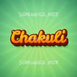 chakuli in Green Rays style - 3D name wallpaper
