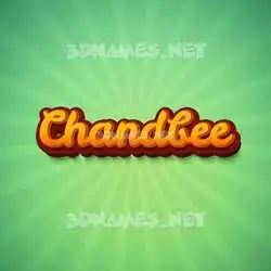 chandbee in Green Rays style - 3D name wallpaper