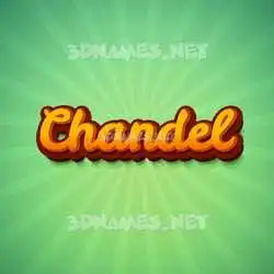 chandel in Green Rays style - 3D name wallpaper