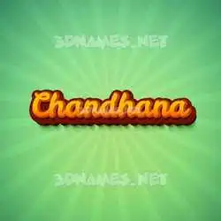 chandhana in Green Rays style - 3D name wallpaper