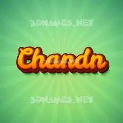chandn in Green Rays style - 3D name wallpaper