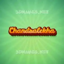 chandralekha in Green Rays style - 3D name wallpaper