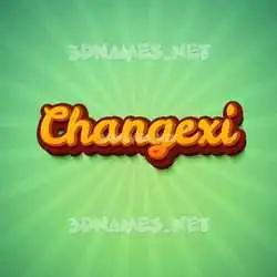 changexi in Green Rays style - 3D name wallpaper