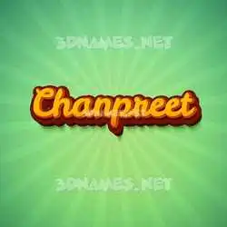 chanpreet in Green Rays style - 3D name wallpaper