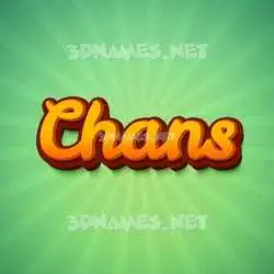 chans in Green Rays style - 3D name wallpaper