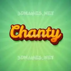 chanty in Green Rays style - 3D name wallpaper