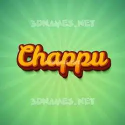 chappu in Green Rays style - 3D name wallpaper