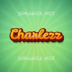 charlezz in Green Rays style - 3D name wallpaper