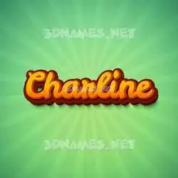 charline in Green Rays style - 3D name wallpaper