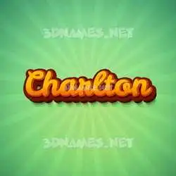 charlton in Green Rays style - 3D name wallpaper