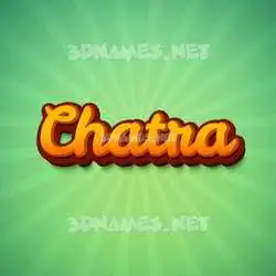 chatra in Green Rays style - 3D name wallpaper