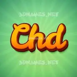 chd in Green Rays style - 3D name wallpaper