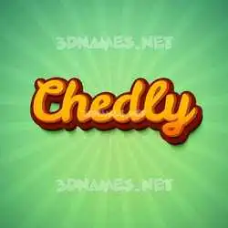 chedly in Green Rays style - 3D name wallpaper